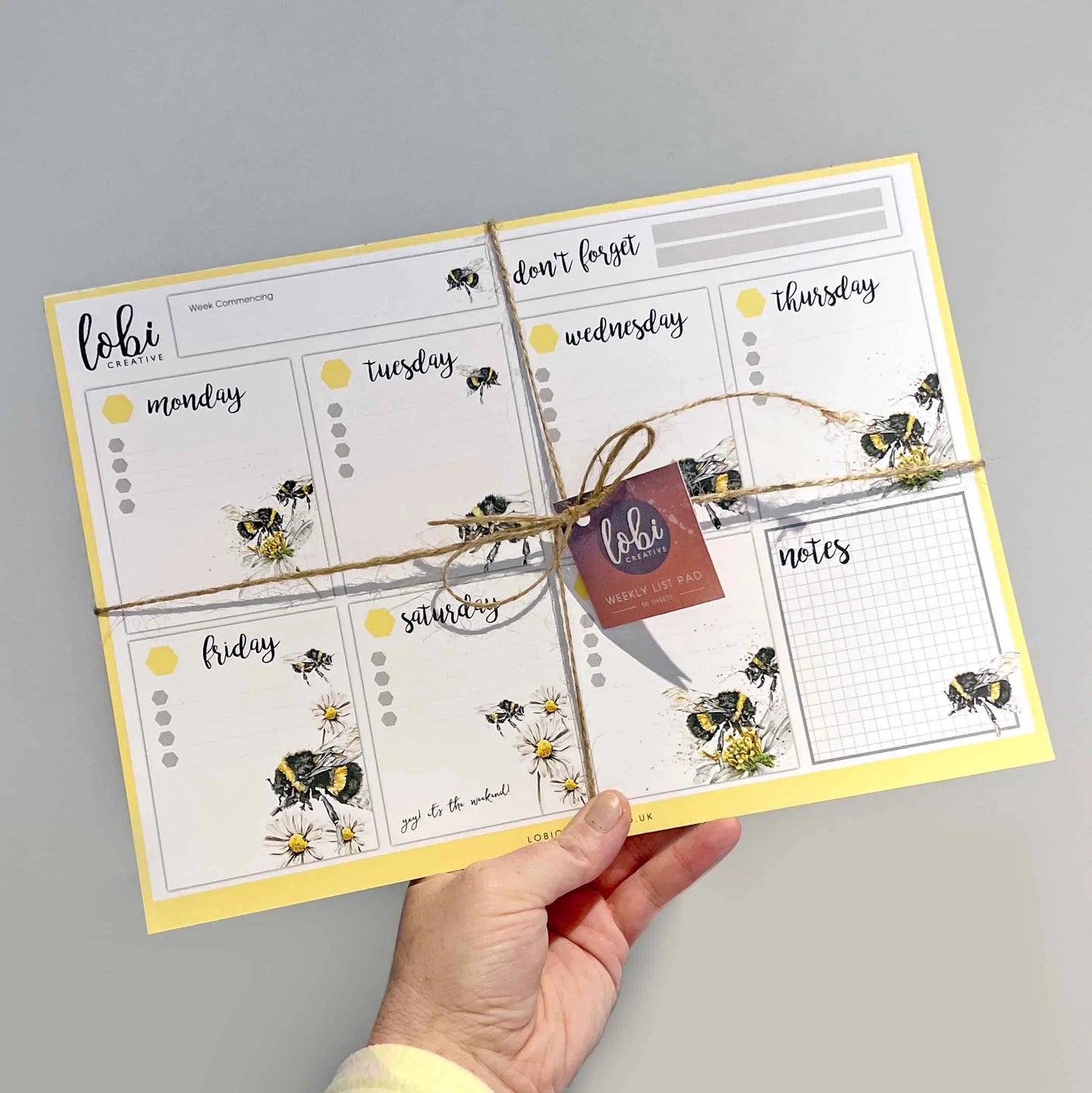 A4 Weekly planner pad