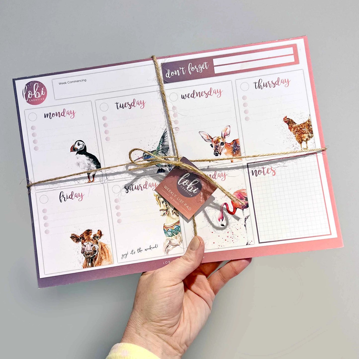 A4 Weekly planner pad