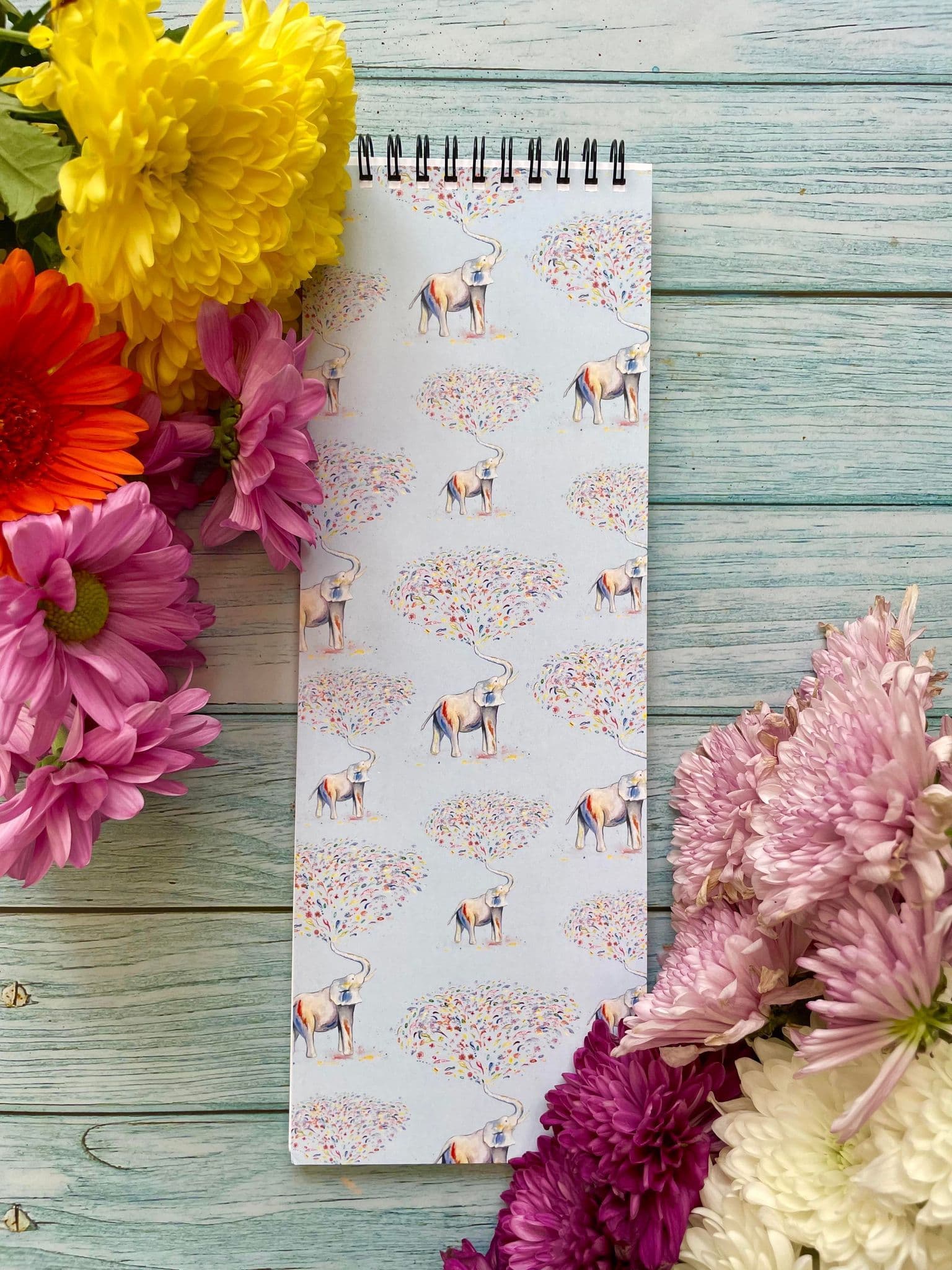 eco-friendly tall notepad perfect for lists with elephant design