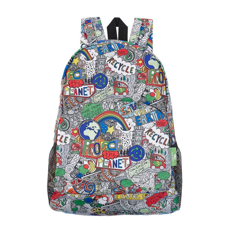 Foldable Rucksacks (made from recycled bottles)