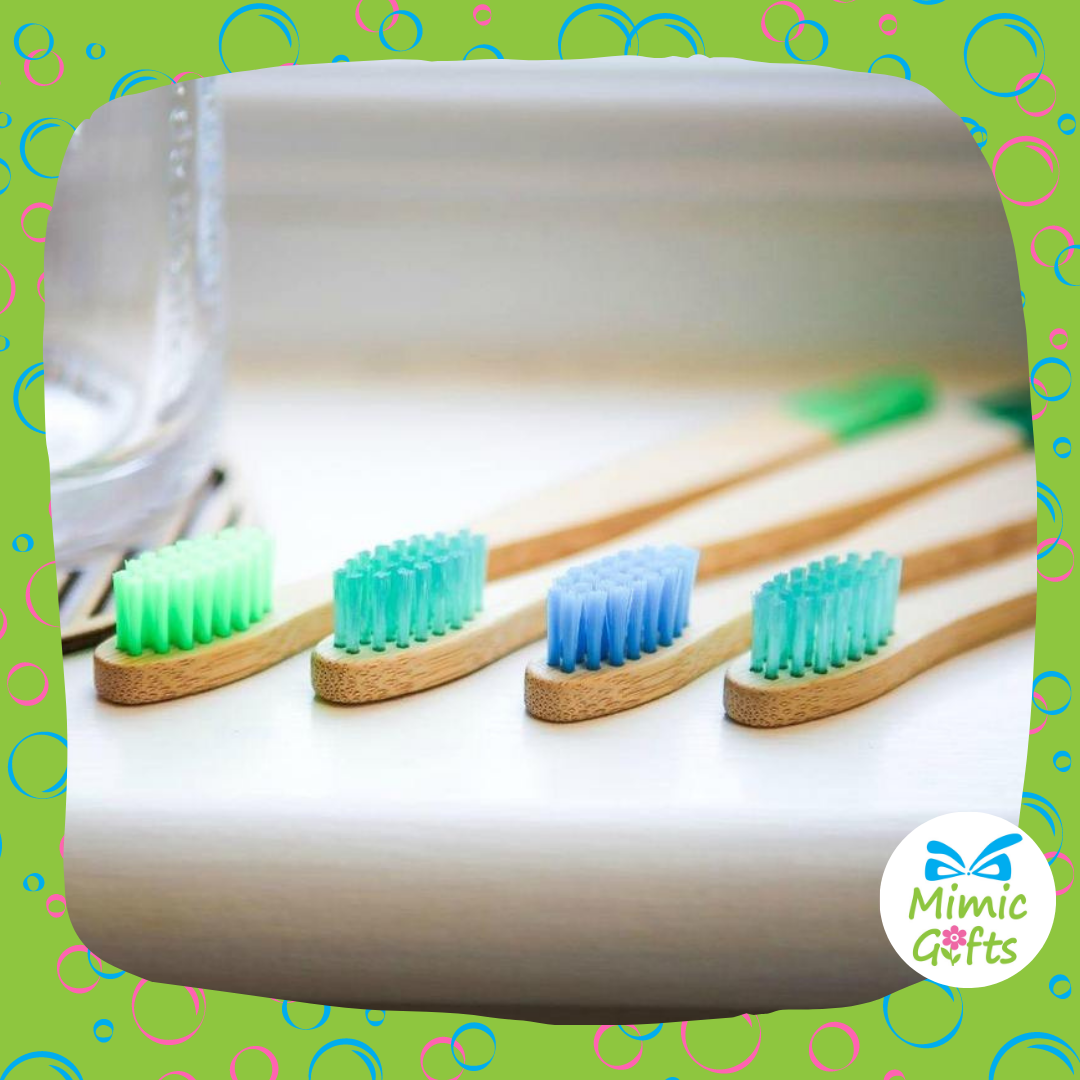 Colourful Bamboo Toothbrushes (4 pack)