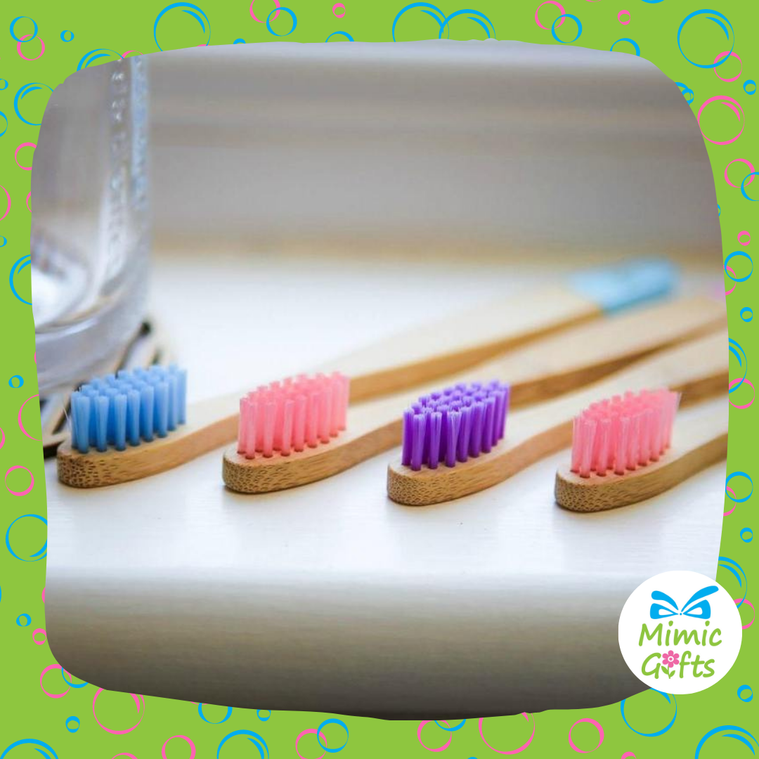 Colourful Bamboo Toothbrushes (4 pack)