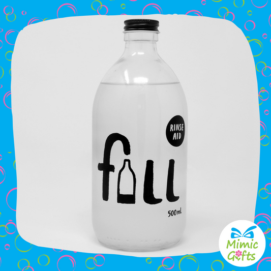 Dihwasher Rinse Aid Glass Bottle that is Zero waste & refill