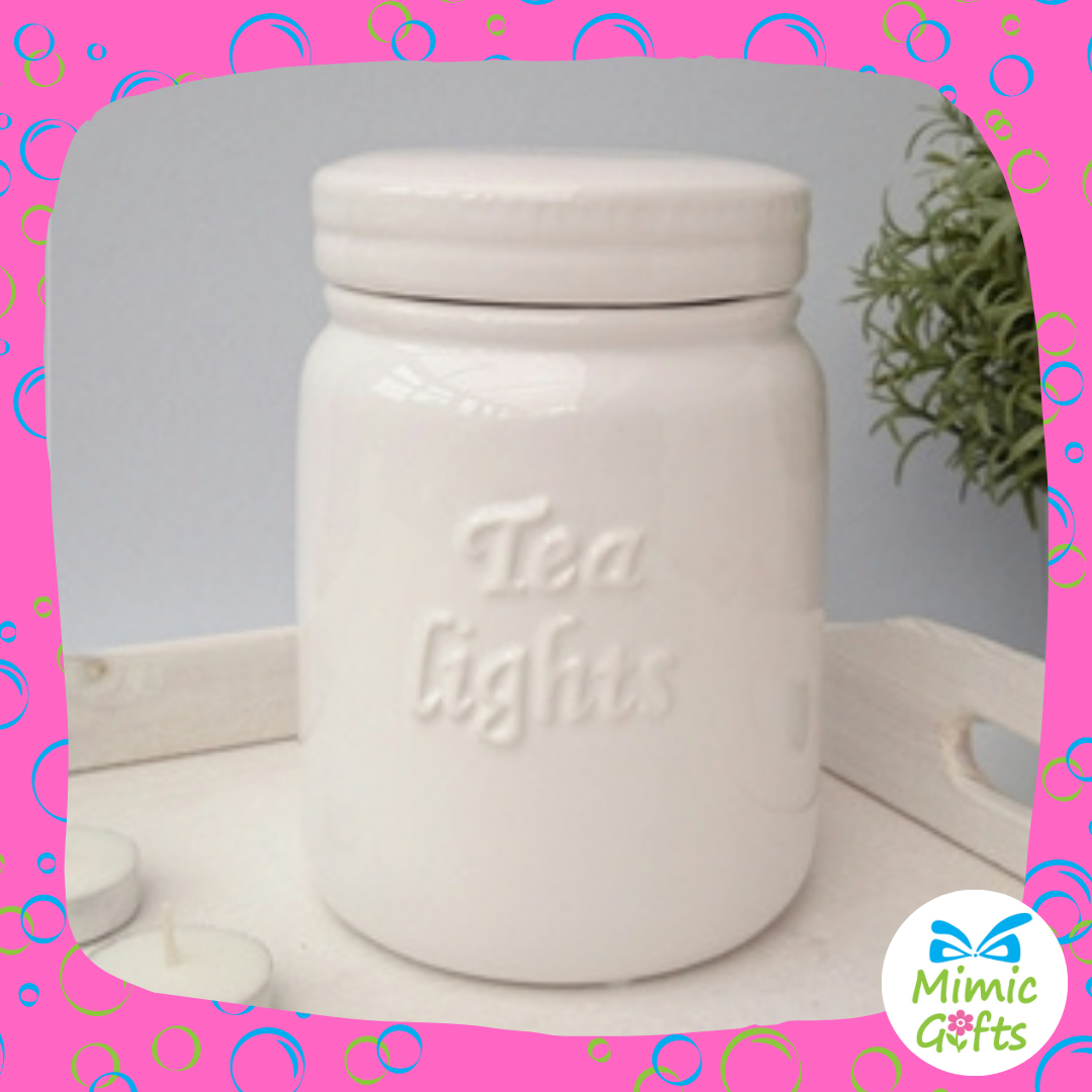Tea light storage jars deals