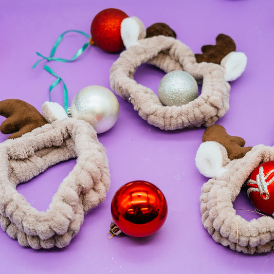 Christmas Reindeer fluffy headband