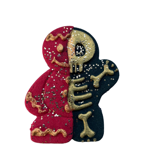 "Ginger-dead" Skeleton Gingerbread Man Bath Bomb