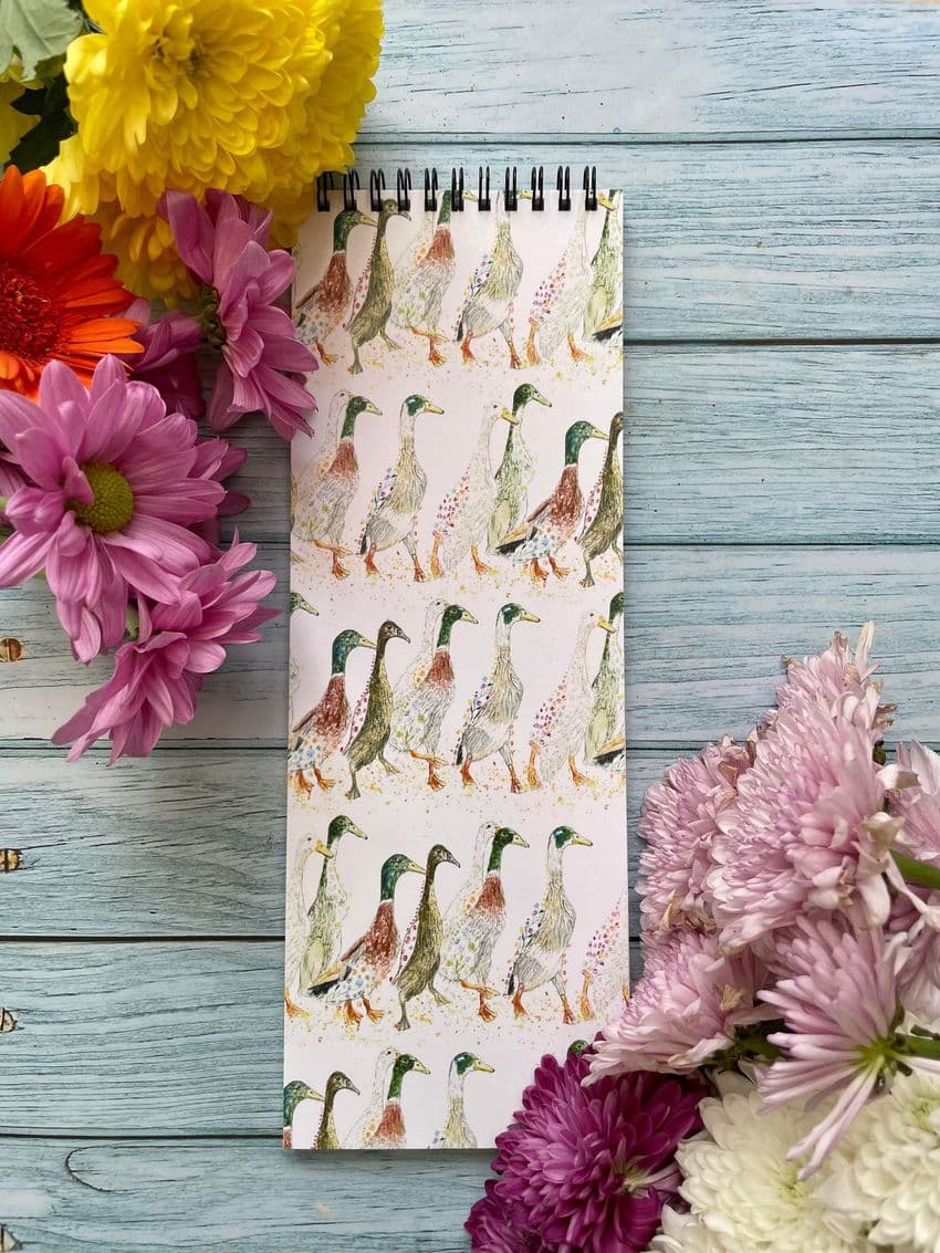 eco-friendly notepad, extra tall so perfect for shopping lists with duck design
